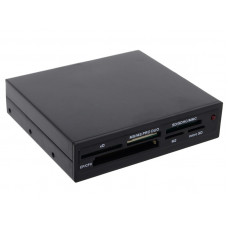 Картридер Ginzzu GR-116B USB 2.0 SD/SDHC/MMC/MS/microSD/xD/CF, 3.5