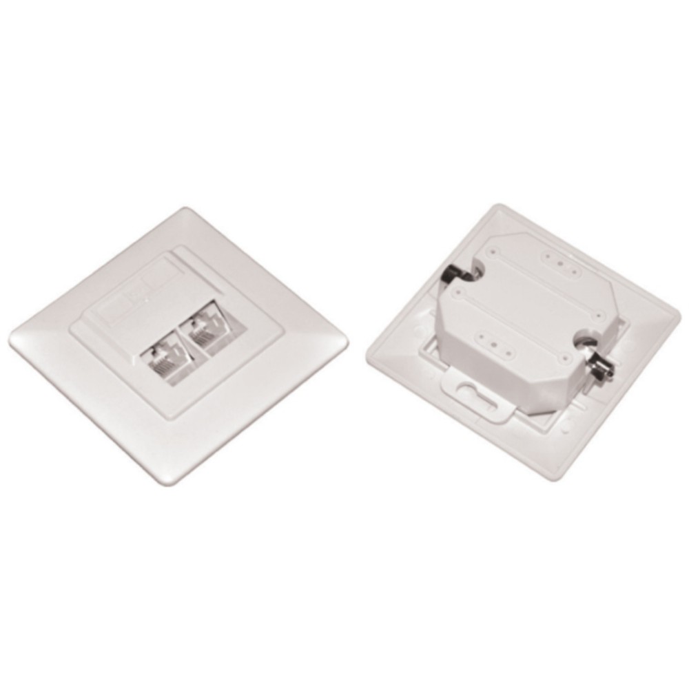Розетка ITK настенная информационная RJ45 8P8C, 1 порт, белая, CS2-1C5EU-12
