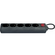 Сетевой фильтр Defender ES 5 5 м, черный, 5 розеток Defender ES 5 Black (5 м, 5 розеток)