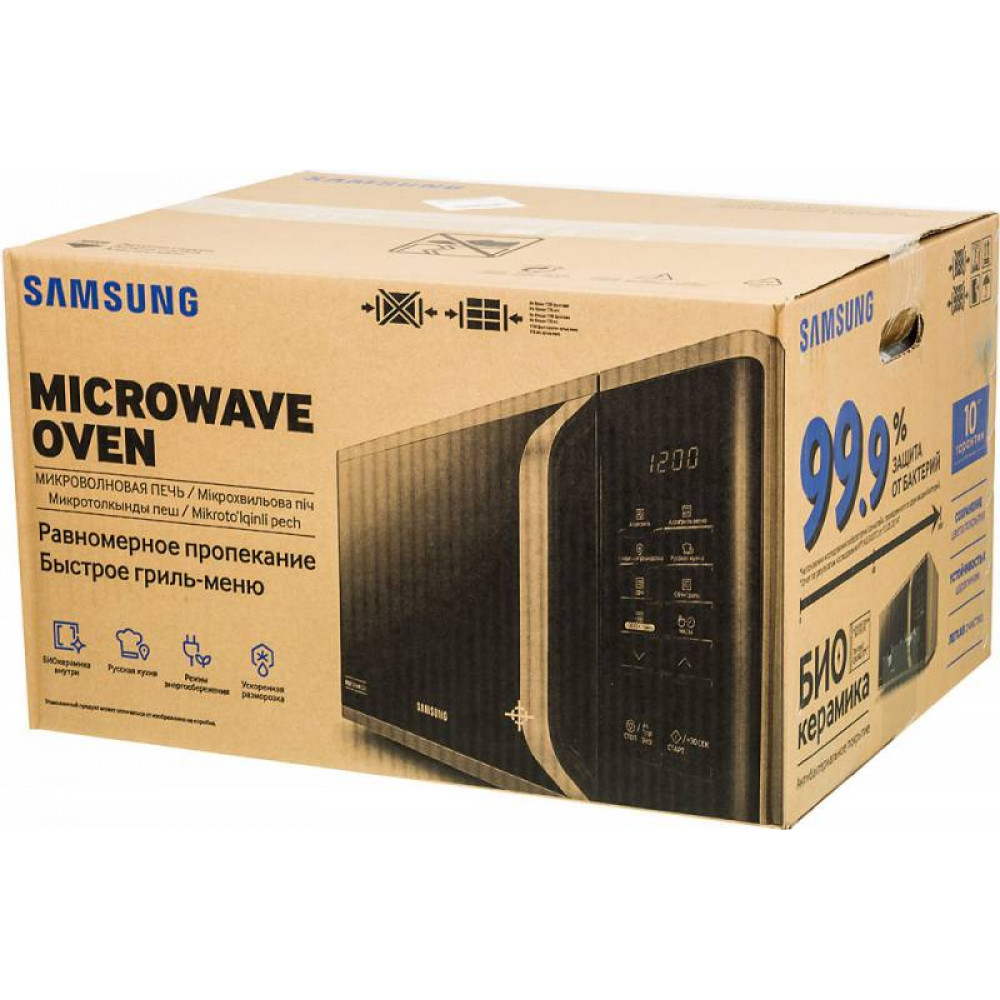 Микроволновая печь Samsung Микроволновая Печь MG23K3515AS 23л. 800Вт серебристый/черный
