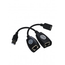 Кабель Vcom  VCOM CU824 Адаптер удлинитель USB AMAF/RJ45, по витой паре до 45m
