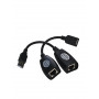 Кабель Vcom  VCOM CU824 Адаптер удлинитель USB AMAF/RJ45, по витой паре до 45m

