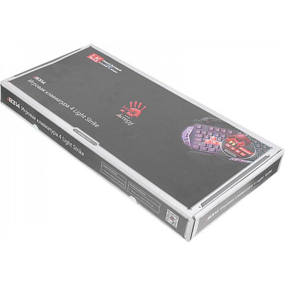 Клавиатура A4Tech Клавиатура A4 Bloody B314 черный USB Multimedia Gamer LED подставка для запястий