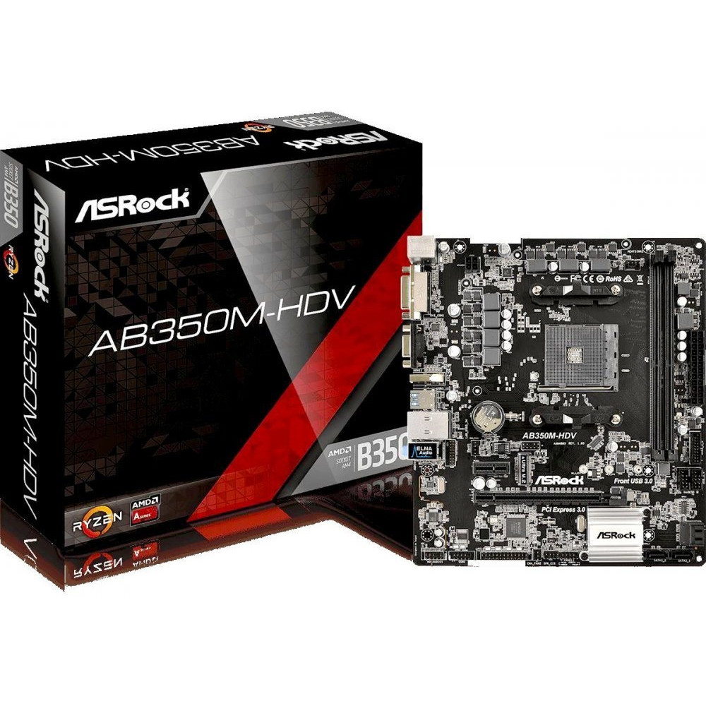 Материнская плата ASRock AB350M-HDV
 Материнская плата ASRock AB350M-HDV