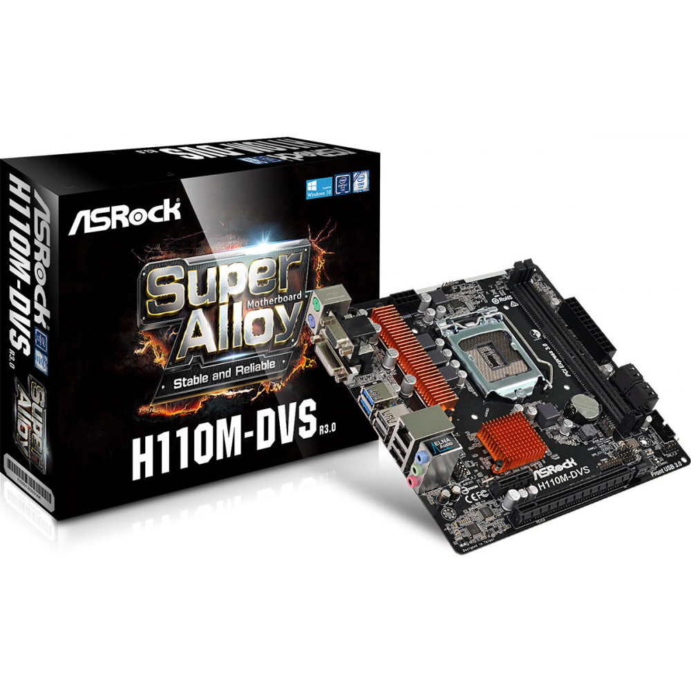 Материнская плата ASRock H110M-DVS R3.0
