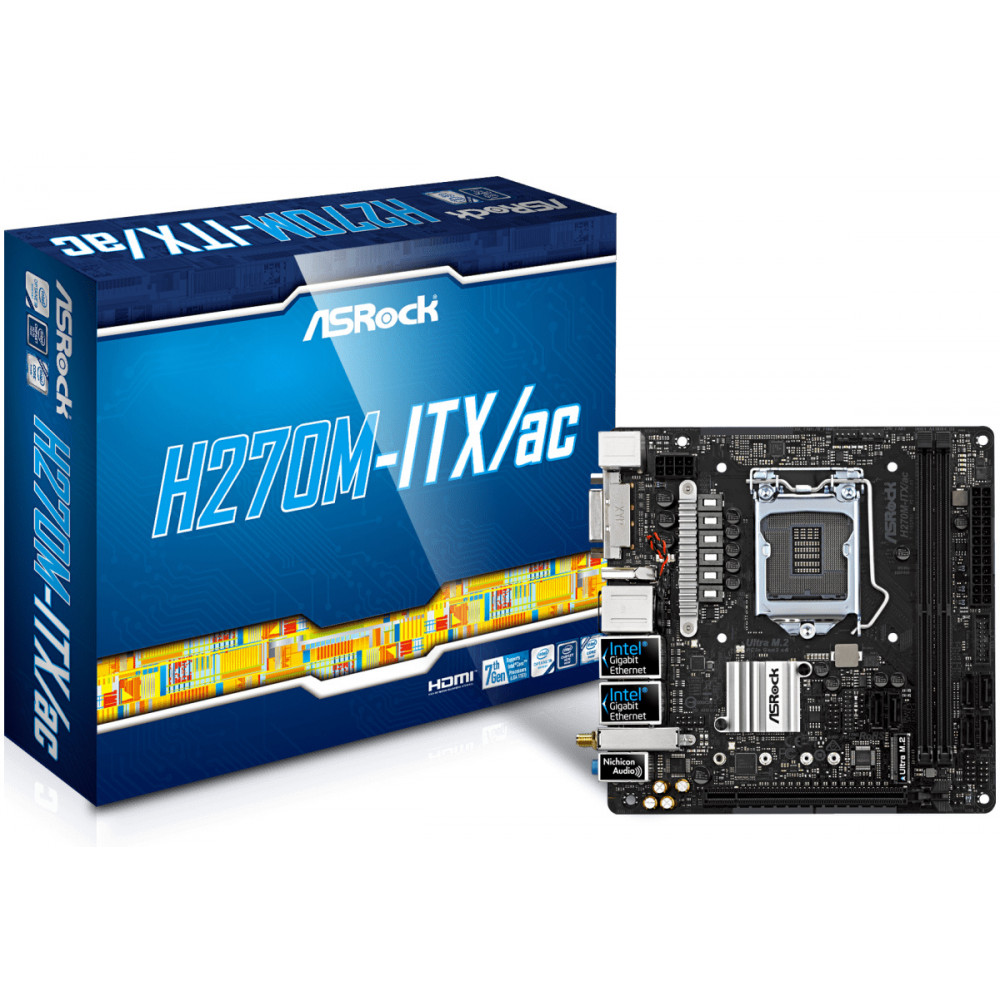 Материнская плата ASRock H270M-ITX/ac
 Материнская плата ASRock H270M-ITX/ac