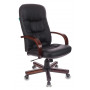 Компьютерное кресло Бюрократ Кресло руководителя T 9908/WALNUT черный кожа крестовина металл
