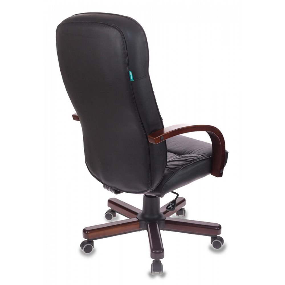 Компьютерное кресло Бюрократ Кресло руководителя T 9908/WALNUT черный кожа крестовина металл
