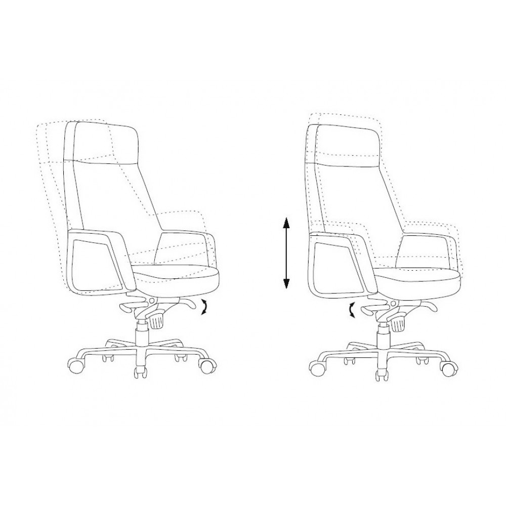 Компьютерное кресло Бюрократ Кресло руководителя  ANTONIO/BLACK черный кожа крестовина алюминий
