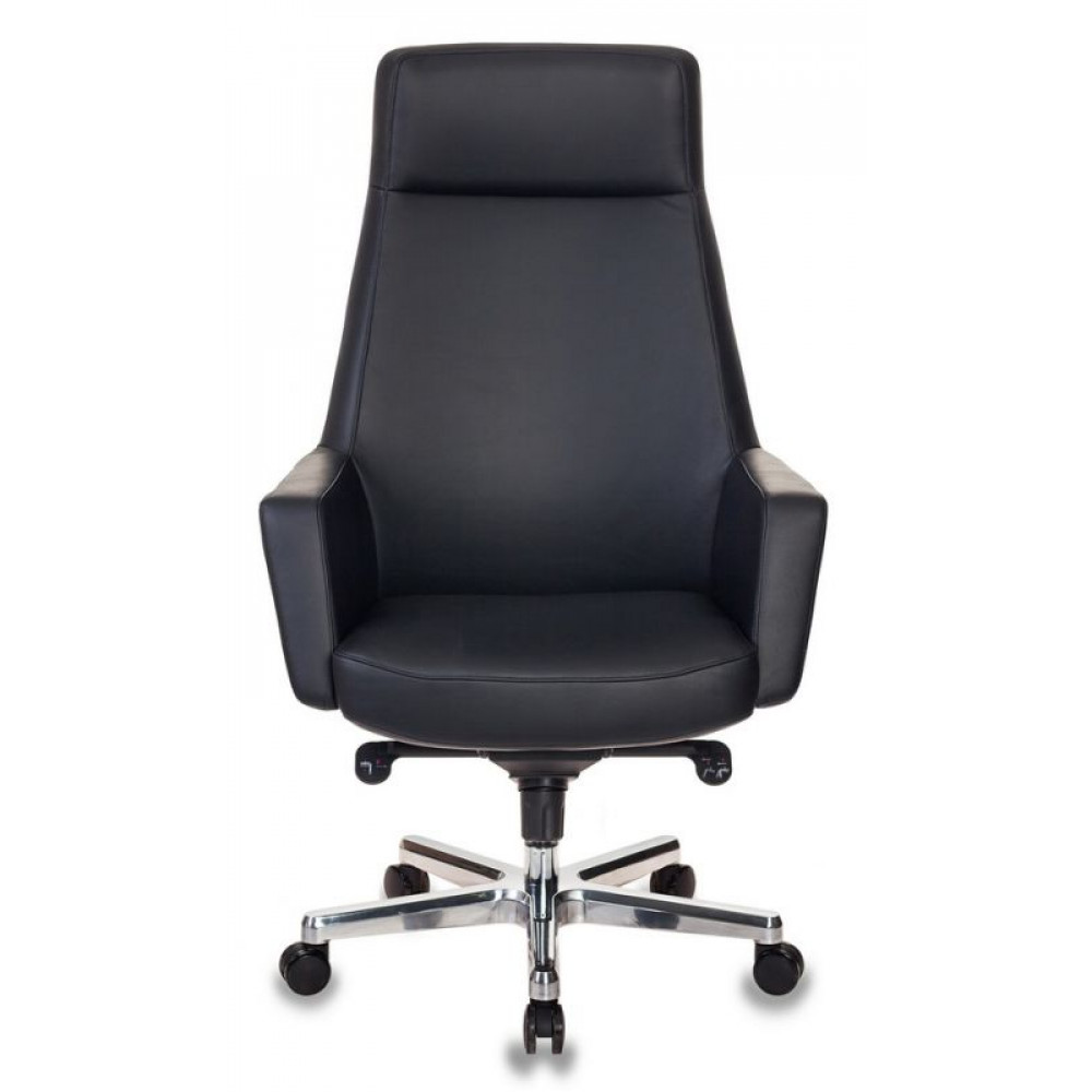 Компьютерное кресло Бюрократ Кресло руководителя  ANTONIO/BLACK черный кожа крестовина алюминий
