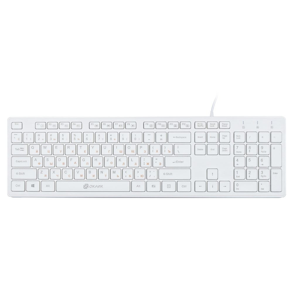 Клавиатура Oklick Клавиатура 500M черный USB slim Multimedia