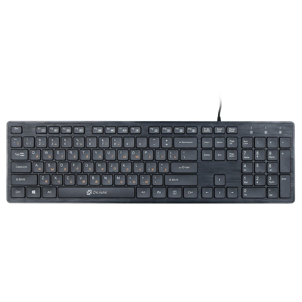 Клавиатура Oklick Клавиатура 520M2U черный USB slim Multimedia