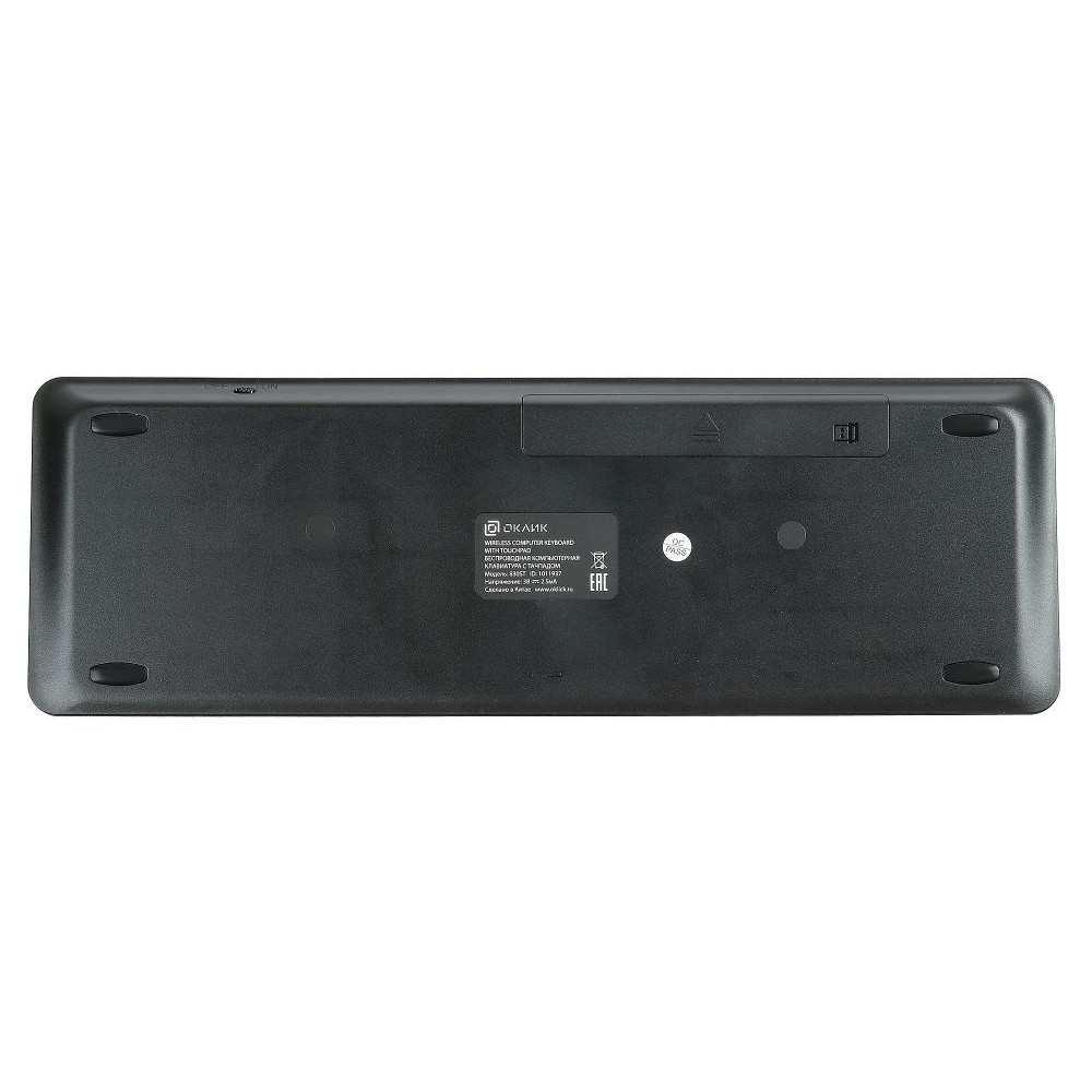 Клавиатура Oklick Клавиатура 830ST черный USB беспроводная slim Multimedia Touch