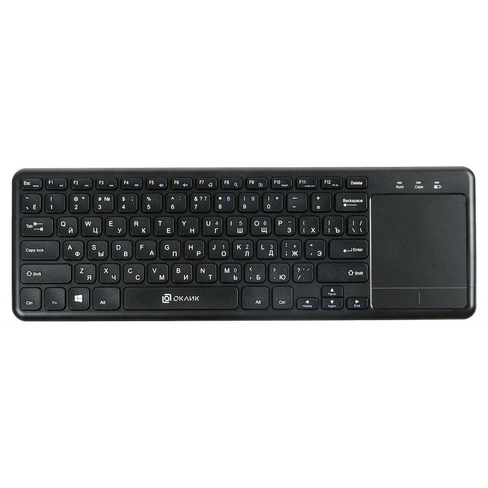 Клавиатура Oklick Клавиатура 830ST черный USB беспроводная slim Multimedia Touch
