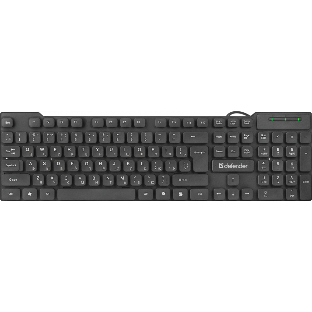 Клавиатура Defender Element HB-190 USB, черная, RU (арт. 45190)
