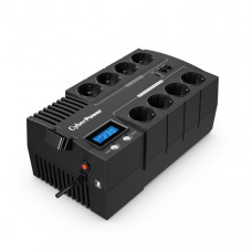 ИБП CyberPower BR700ELCD, Line-Interactive, 700VA420W, 8 Schuko розеток, USB&ampUSB Charger, RJ11RJ45, LCD дисплей, Black, 0.23х0.33х0.2м., 6.2кг. Cyberpower CyberPower BR700ELCD