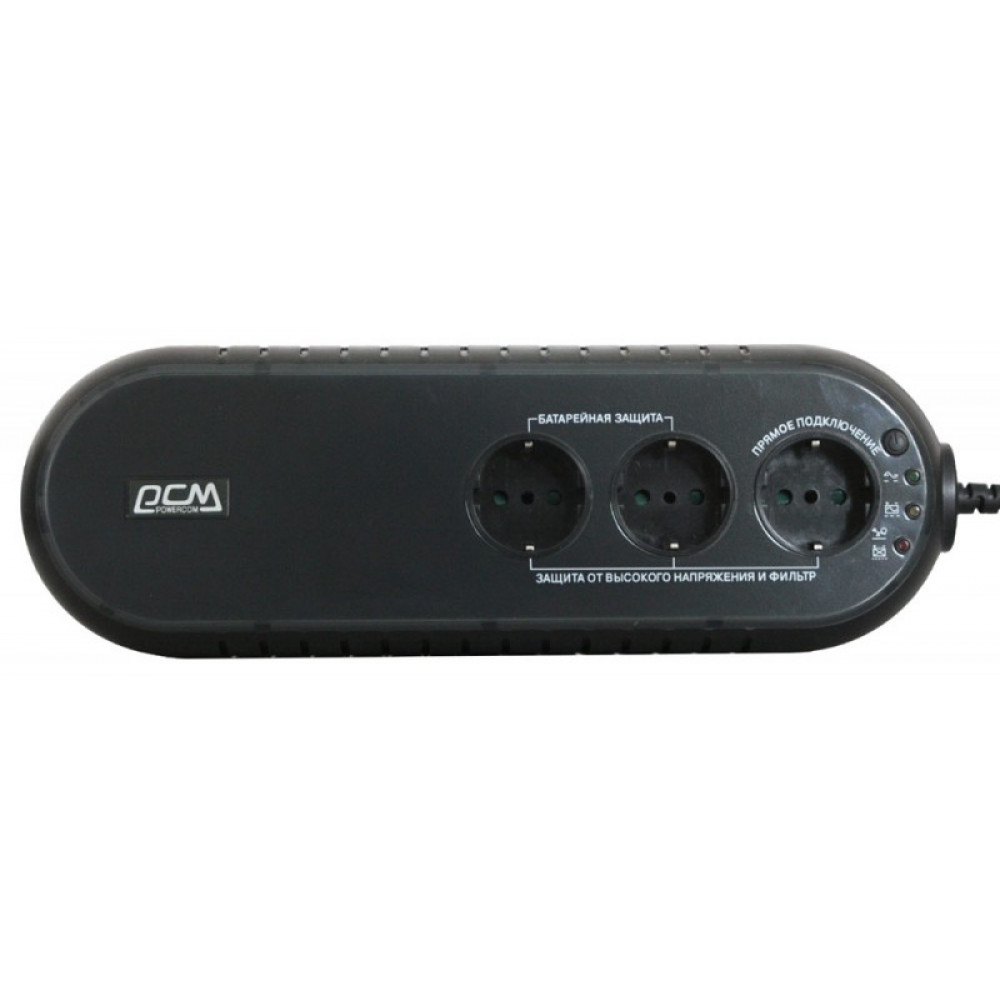ИБП Powercom Источник бесперебойного питания WOW 500U 250Вт 500ВА черный
